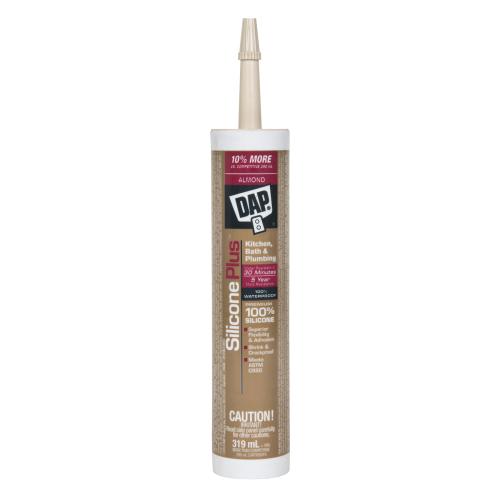 SILICONE PLUS™ Advanced 100% Silicone Kitchen & Bath Sealant – Almond, 319 mL