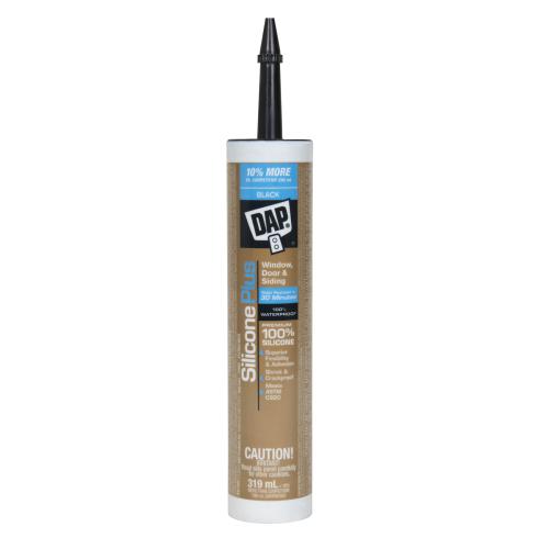 SILICONE PLUS™ Advanced 100% Silicone Window, Door & Siding Sealant – Black, 319 mL