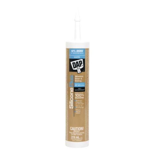 SILICONE PLUS™ Advanced 100% Silicone Window, Door & Siding Sealant – White, 319 mL