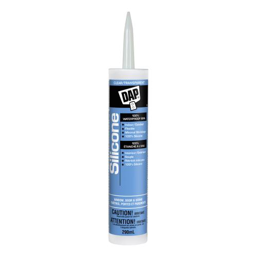 100% Silicone Window, Door & Siding Sealant – Clear, 290 mL