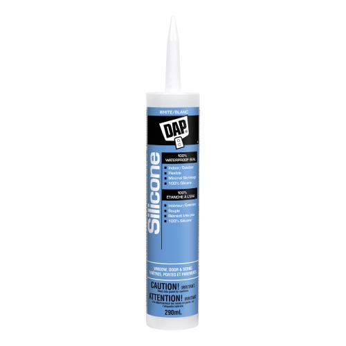 100% Silicone Window, Door & Siding Sealant – White, 290 mL