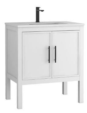 CORDOBA 36"X21" BLACK/GOLD VANITY C/W TOP