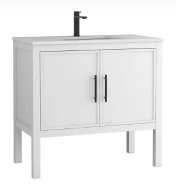 CORDOBA 42"X21" BLACK/GOLD VANITY C/W TOP