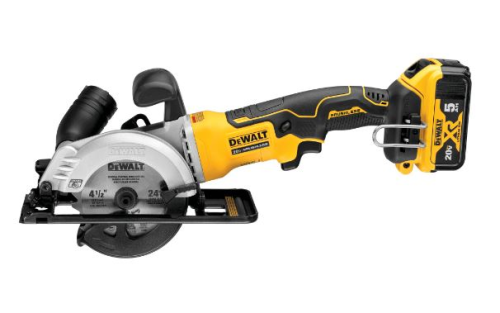 20V COMPACT 4 1/2" CIRCULAR SAW BATTERY KIT + BAG.