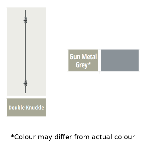 DOUBLE KNUCKLE 44" GUN METAL GREY