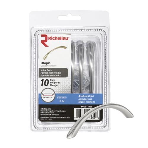 METAL PULL 96MM 8/32 BR NKL (R)