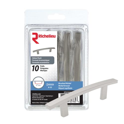 METAL PULL 3" 8/32 BR NICKEL (R)