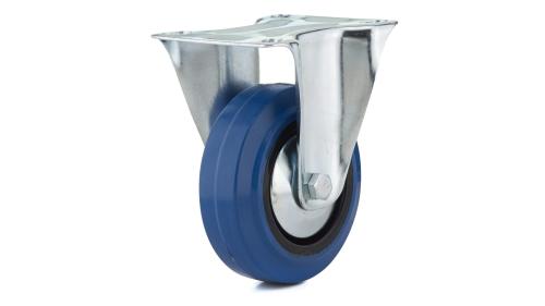 CASTER 4"RIGID BLU RUBBER (R)