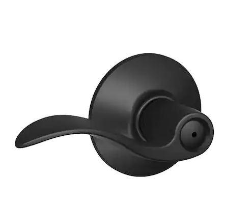 SCHLAGE ACC PRIV LEVER 622 MATTE BLACK