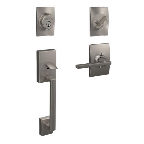 SCHLAGE CEN/LAT HANDLESET 619 SATIN NICKEL
