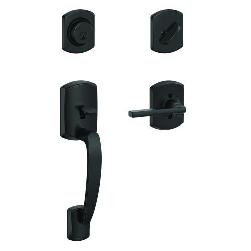 SCHLAGE GRW/LAT HANDLESET 622 MATTE BLACK