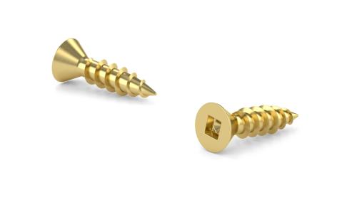 5X3/4 BRASS HRDWR WD SCREW 100PK