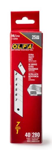 HEAVY DUTY 25MM BLADES 40/PK