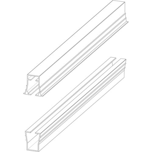 2 PCS GLASS TRACK/6' SECTION