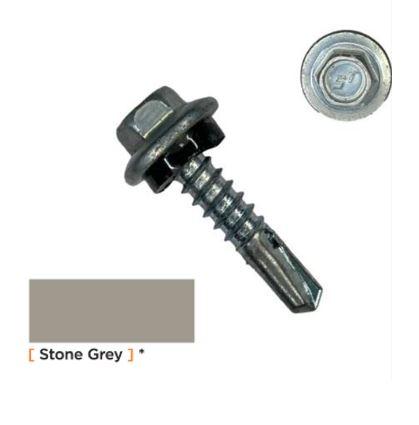 #12 x 1-1/2" Screw Stone Grey Self Drilling