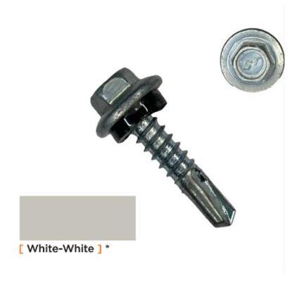 #12 x 1-1/2" Screw White White Self Drilling