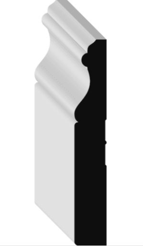 5/8" X 4" X 14' PRIMED MDF BASEBOARD - 1328219