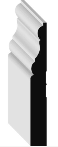 5/8" X 4-1/4" X 14' PRIMED MDF BASEBOARD - 132833