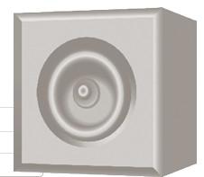 3-1/2" MAPLE ROSETTE BEVEL