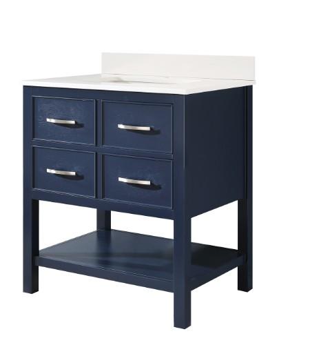30"X21" BLUE VANITY W/TOP