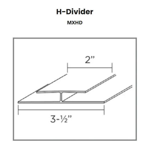 10' METEX PVC H DIVIDER