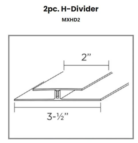 10' METEX PVC 2PC H DIVIDER