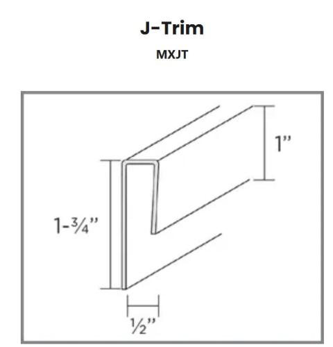 10' METEX PVC J-TRIM