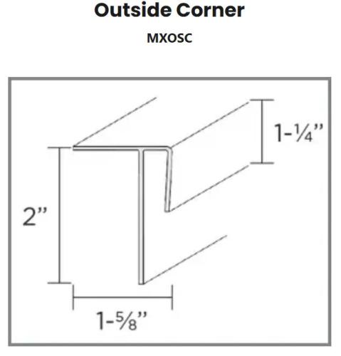 10' METEX PVC OUTSIDE CORNER