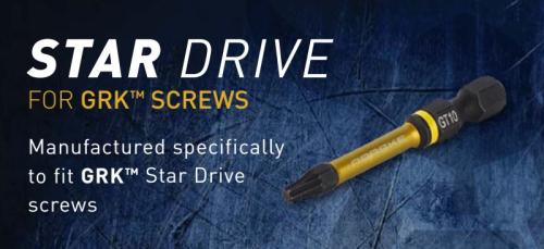 2PC 2" MODIFIED T30 FOR GRK SCREWS CARDED BITS