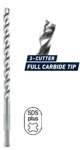 NORSKE 7/32"X6" 3-CUTTER SDS PLUS CARBIDE DRILL BIT