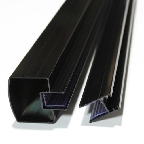 VISTA TOP/BOTTOM RAIL 8' BLACK