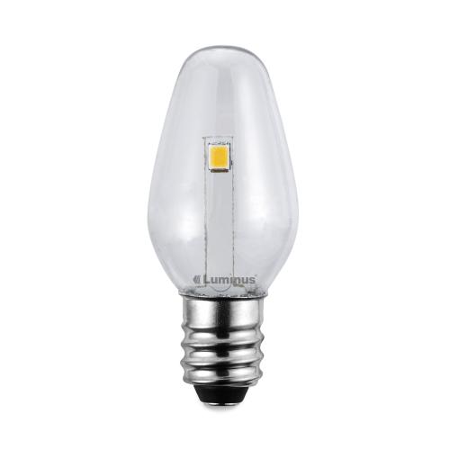 LUMINUS LED 0.75W NONDIM C7 CLEAR 2700K 2/PK