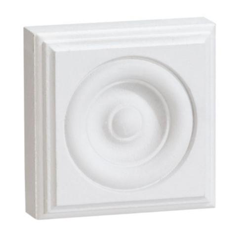 3" PRIMED BUTTON ROSETTE