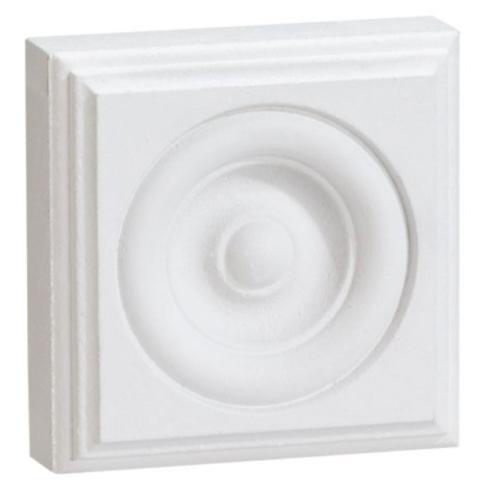 3-1/2" PRIMED BUTTON ROSETTE