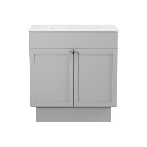 CONGLOM VANITY 30X18 C/W TOP GREY