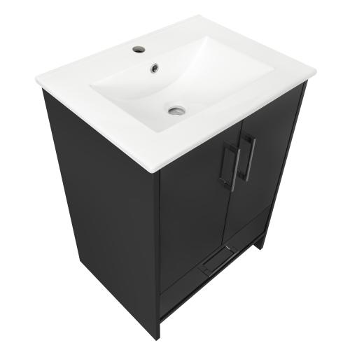 VANITY HENRY GRAY ACRYLIC 2DR 1 DWR W/SINK