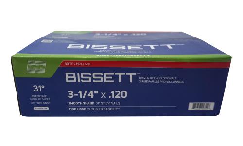 3 1/4" 31 Deg.Paper Stick Nails Bissett