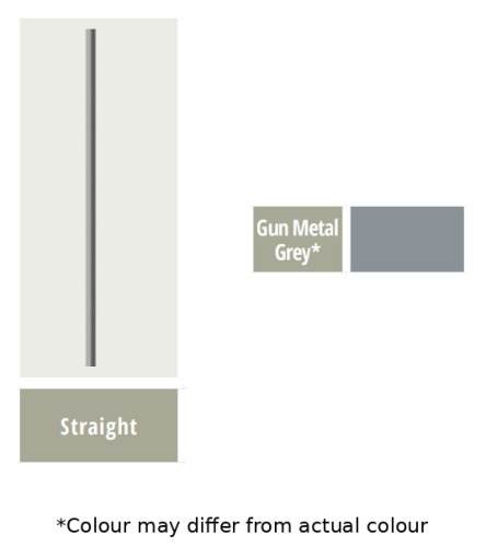 STRAIGHT BAR 44" GUN METAL GREY