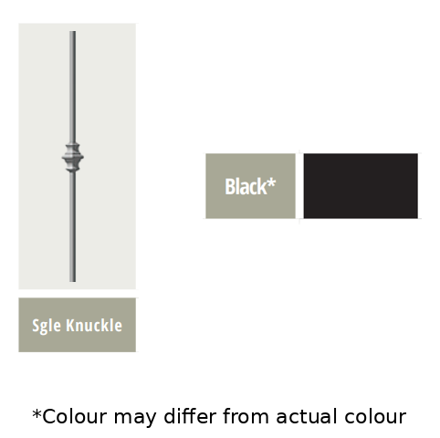 SINGLE KNUCKLE BLACK 44"