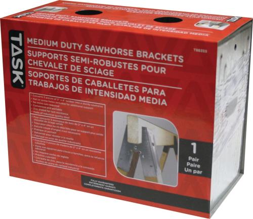 TASK SAW HORSE BRACKET MED-DUTY STEEL ZINC