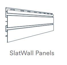 5/8"X6"X8' WHITE SLATWALL pvc