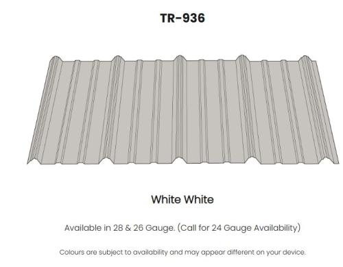TR936 WHITE/WHITE METAL 29GA 20'