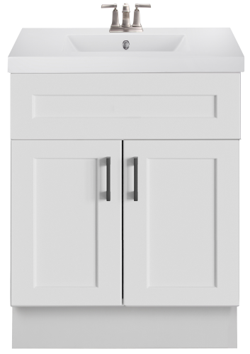 24"X21" VANITY STOCK WHITE SHAKER (KD UNIT)