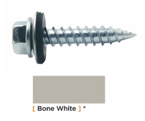 #14 x 1-1/4" Screws Bone White Weatherguard