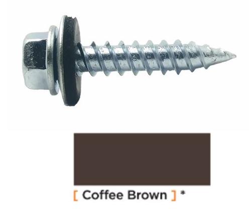 #14 x 1-1/4" Screws Coffee Brown Weatherguard