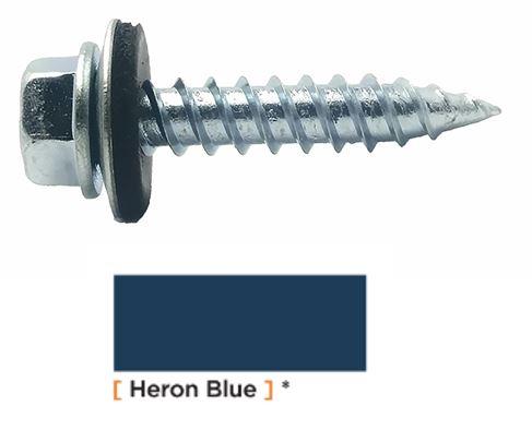 #14 x 1-1/4" Screws Heron Blue Weatherguard