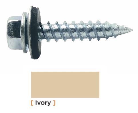#14 x 1-1/4" Screws Ivory Weatherguard