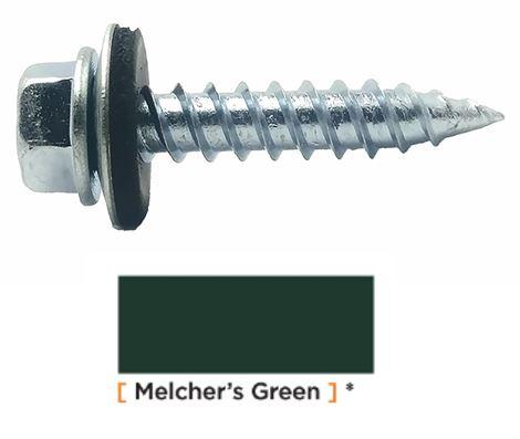 #14 x 1-1/4" Screws Melchers Green Weatherguard