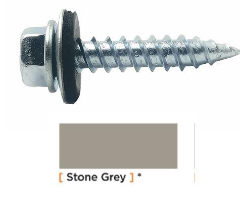 #14 x 1-1/4" Screws Stone Grey Weatherguard