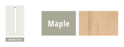 12' MAPLE MISSION TOP RAIL 1/2" FILLET